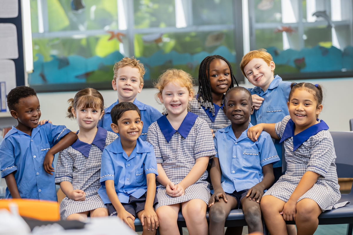A group of St Francis Xavier Students sitting together